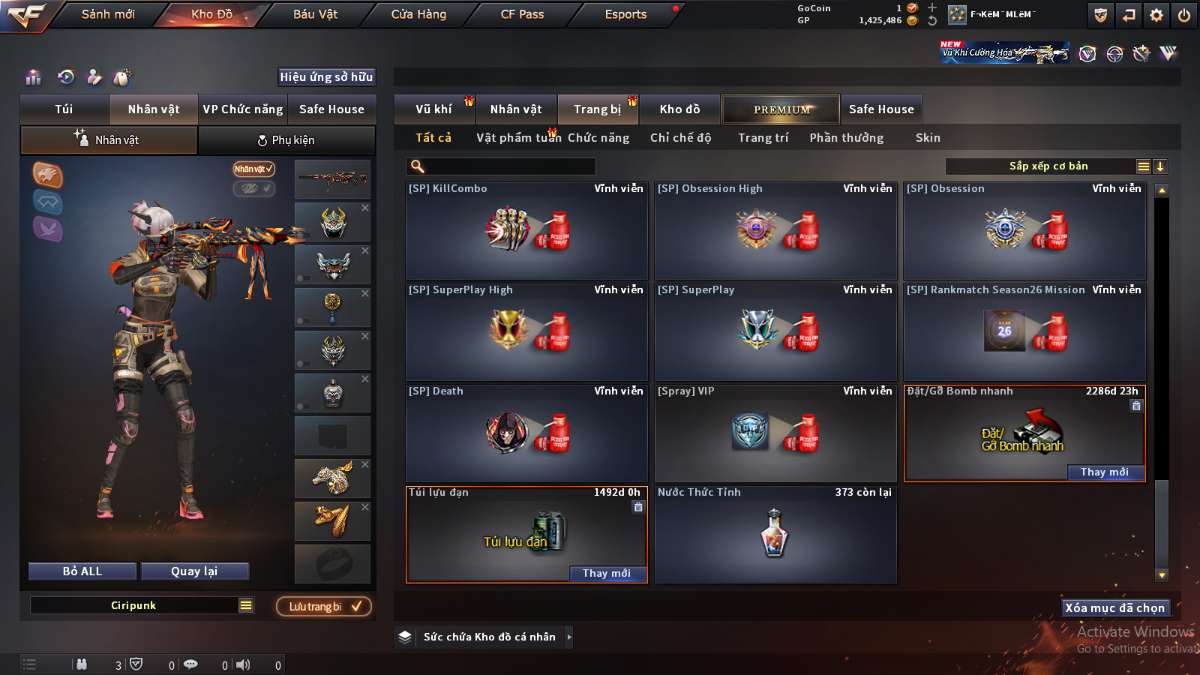 shop acc cf uy tin gia re